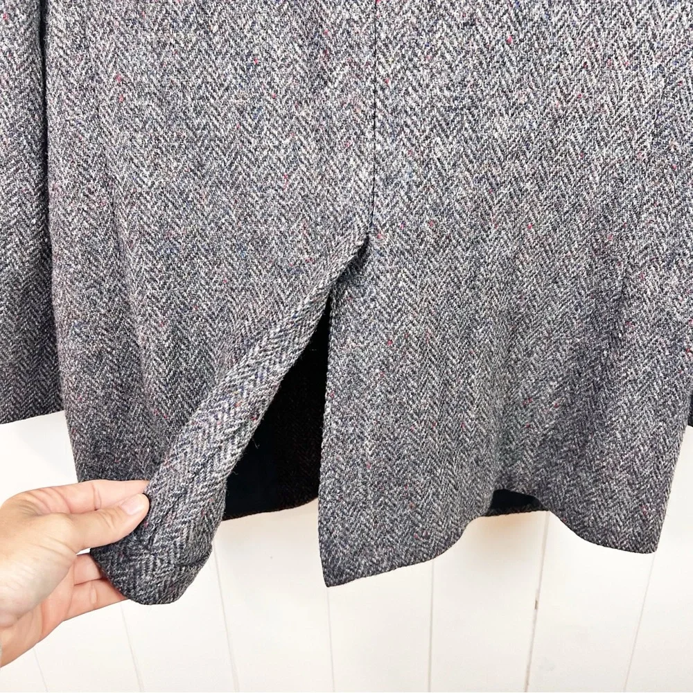 Harris Tweed‎ Vtg Mens Gray 100% Scottish Wool Sport Coat Blazer Herringbone